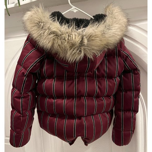 J.Crew Striped Puffer Jacket - Size 6 - Picture 2 of 7